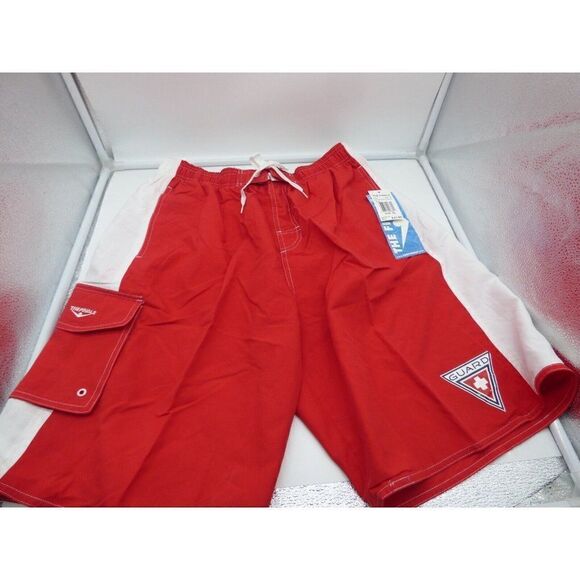 TYR The Finals Guard Male Trunks, Red, XL - Picture 6 of 8